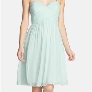 Donna Morgan Light Blue Strapless Dress
